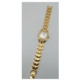 Elizabeth Taylor White Diamond Gold Tone Watch
