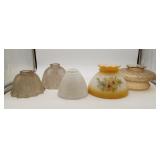 Holphane Clear Glass GWTW Amber Milk Lamp Shades