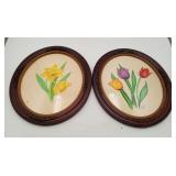 Daffodils & Tulips Watercolor Framed Art by STEEL