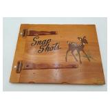 Wooden Scrapbook Snap Shots Photograph Album