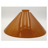 French Cased Cone Lamp Shade Amber Butterscotch