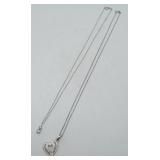 2 Sterling Silver Necklaces 4.8g