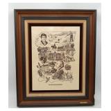 VTG Carroll Co Maryland FAUX Marble Map 116/150