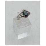 Sterling Silver Sapphire Blue Stone Ring