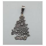 Sterling Silver Christmas Tree Pendant