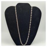 Sterling Silver Diamond Shape Link Necklace 14g