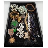 Vintage Costume Jewelry Rhinestones Beads
