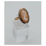 10k Gold Victorian Cameo Ring 3.7g TW
