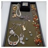Costume Jewelry Bead Necklace Pins Brooches