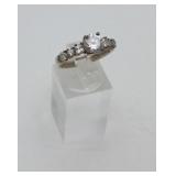 Sterling Silver LARGE CZ Multi Stone Ring