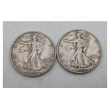 1934 Silver Half Dollar US Coins 2 total
