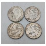 4 Silver Dimes US Coins Coins