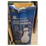 36' Lighted Snowman Christmas Yard Decoration