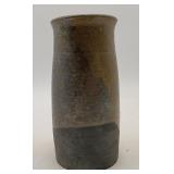 Two Tone olive Green Glaze Charcoal Vase BIZEN ???