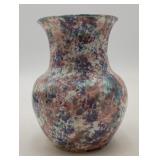 1995 Splatter Glazed Sponge Painted Pottery Vase