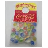 Vintage Coke Coca-Cola Marbles & Shooter Glitter