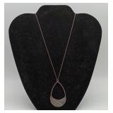 Sterling Silver Modernist Pendant Necklace