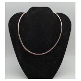 Omega Sterling Silver Collar Necklace 18grams