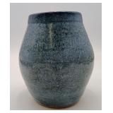 Ceramic Studio Mottled Blue Green Speckled Vase