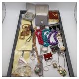 Dolphin Turtle Necklaces Costume Jewelry Tray LOT