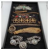 Silver Gold Costume Jewelry Fleur De Lis Bracelets