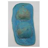 Studio Art Pottery Turquoise Pocket Vase