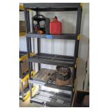 Shelf and Contents Gas Can & other