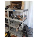 Plastic Shelf And contents
