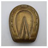 Brass Horseshoe Snuff Tabacco Box