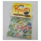 MIP Pepsi Cola Shooter Glass Marbles