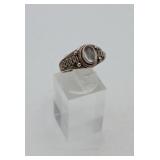 Sterling Silver Rose Quartz Moonstone Ring