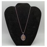 Sterling Silver Picture Locket Necklace 13 grams