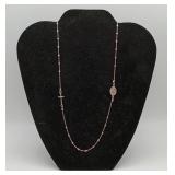 Sterling Silver Rosary Cross Necklace