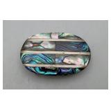 Abalone Mexico Silver Belt Buckle