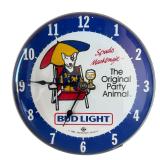 Vintage 1986 Spuds MacKenzie Bud Light Clock