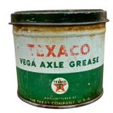 Vintage Texaco Vega Axle Grease 1-lb metal tin