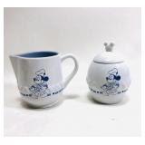 Disney Mickey Mouse Sugar Bowl Creamer Set
