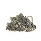 Vintage Brass Belt Buckle Nymphs