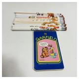 Garfield Lot Pencils and Notepad