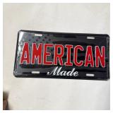 Metal American Made License Plate