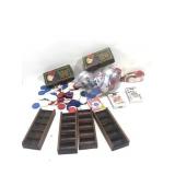 Old Poker Chip Bulk Lot w/Cards