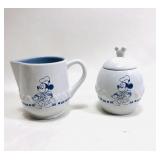 Disney Mickey Mouse Sugar Bowl Creamer Set