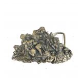 Vintage Brass Belt Buckle Nymphs