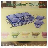 6 NOS Temp-tations Old World  Dishes Green