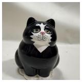 Cute Black N White Kittie Coin Bank