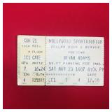 Vintage Concert Ticket Stub: Bryan Adams