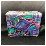 Vintage '50s Vinyl Purple Plaid Lunchbox