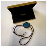 Vintage Bolo Tie Turquoise Stone