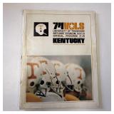 Vintage '74 Football Program KY Vols
