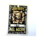 Vintage Universal Studio HHN All Access Pass